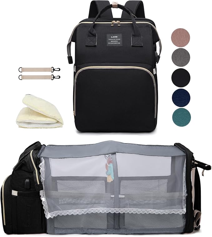 Black boy Diaper Bag Backpack: Baby toddler Bags with Changing Station for Women Men Girls Mom Dad Large Travel Backpack Pañaleras Modernas Para Bebe Niña Niño Newborn Essentials Baby New Born Gift