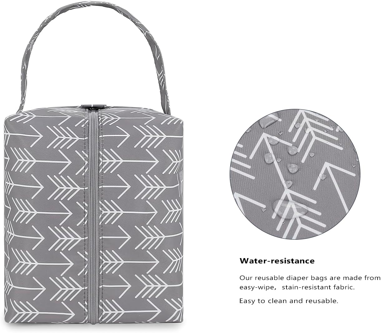 MOMIGO Wet Dry Bags for Baby Cloth Diapers - Waterproof Pod Hanging Diaper Bag Reusable, Washable for Baby Stroller, Diaper Bag, Breast Pump Parts, Travel Bag