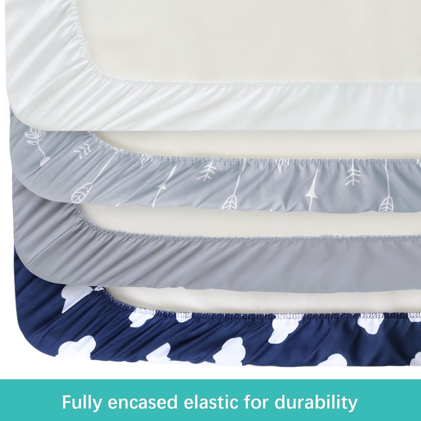 4 Pack Pack and Play Fitted Sheets Compatible with Graco Pack n Play Playard, UPPAbaby Remi and Other 27x39 Playpen Mattress, Ultra Soft and Skin-Friendly, Pink Cloud
