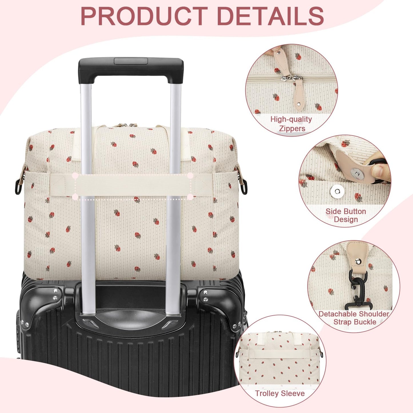 Pritent Diaper Bag Tote - Diaper Baby Bags with Pacifier Case, Shoulder Straps, Stroller Clips, Waterproof Large Mommy Maternity Travel Baby Bag for Mom and Dad, Green, Medium