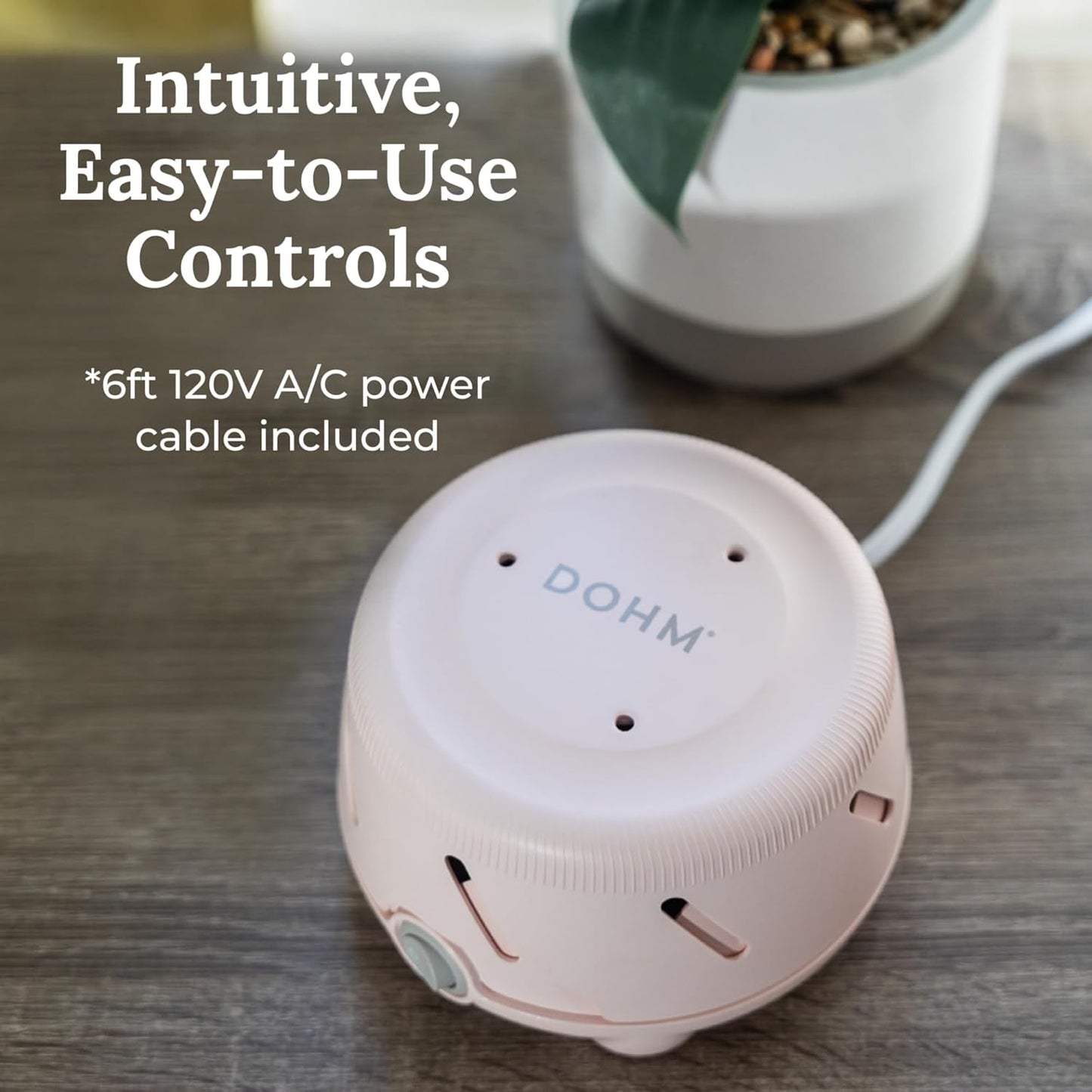 Yogasleep Dohm UNO White Noise Sound Machine (White) With Real Fan Inside for Non-Looping White Noise, For Travel, Office Privacy, Meditation, Sleep Aid For Adults & Baby, Registry Gift