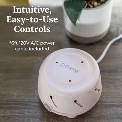 Yogasleep Dohm UNO White Noise Sound Machine (White) With Real Fan Inside for Non-Looping White Noise, For Travel, Office Privacy, Meditation, Sleep Aid For Adults & Baby, Registry Gift