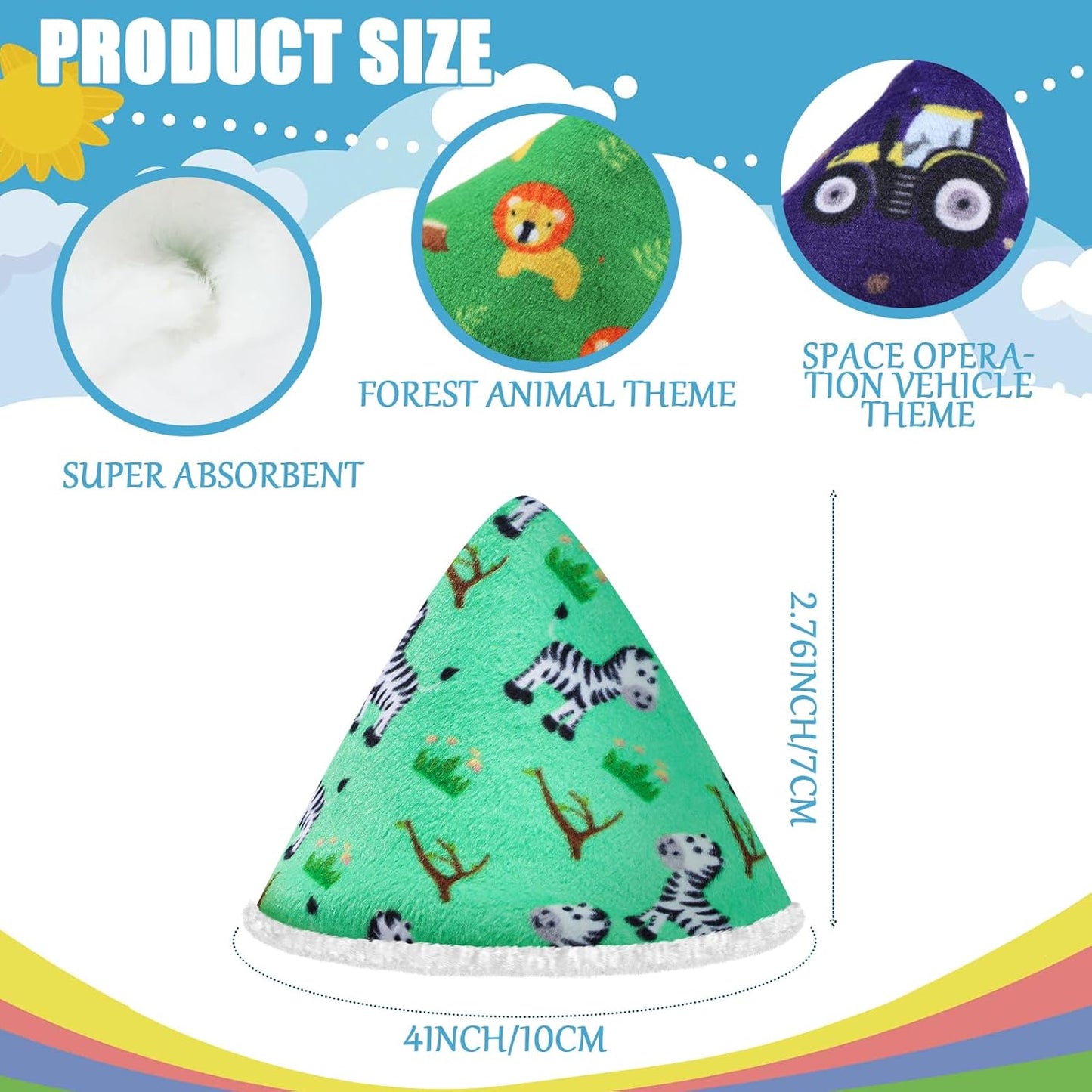 Cuffbow 12 Pcs Coral Velvet Pee Covers Strong Water Absorption Baby Boy Pee Shield Reusable Pee Cap Diaper Changing Accessory for Newborn Boy Gifts
