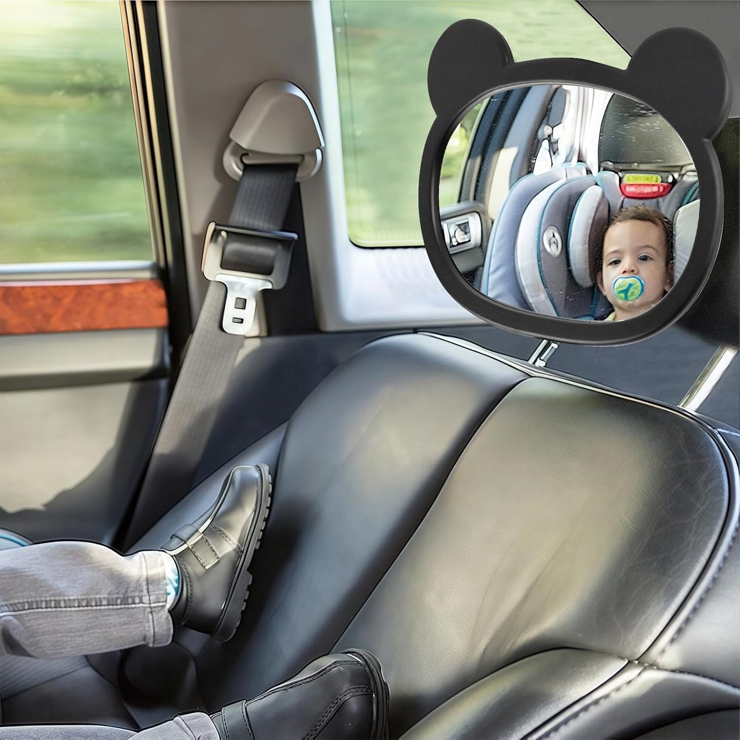 Shatterproof Baby Car Mirror, Car Seat Mirror for Baby Rear Facing Seat Easy Install on Headrest, Wide Angle Clear Wide View, Easily Observe the Child Move