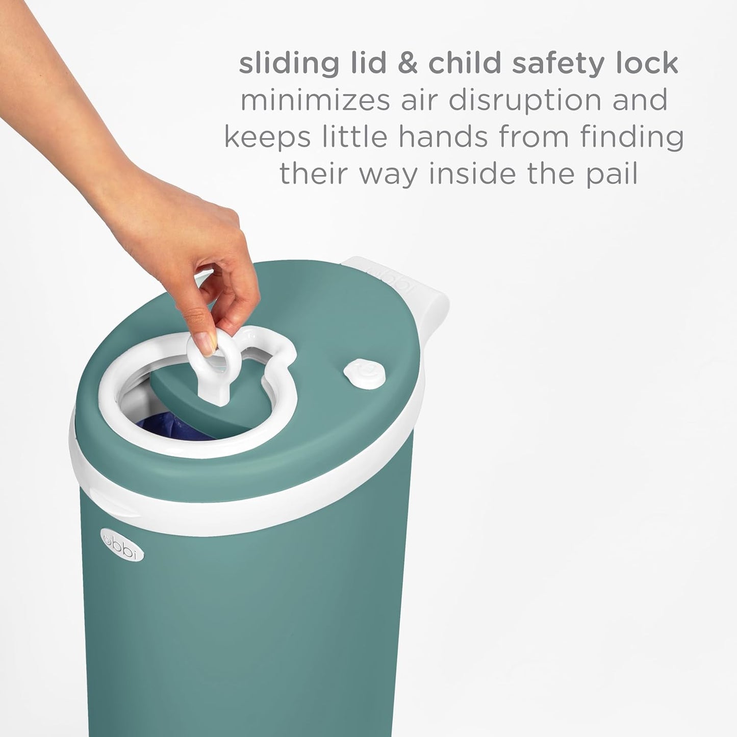 Ubbi Steel Diaper Pail, Odor Locking, No Special Bag Required, Award-Winning, Registry Must-Have, White