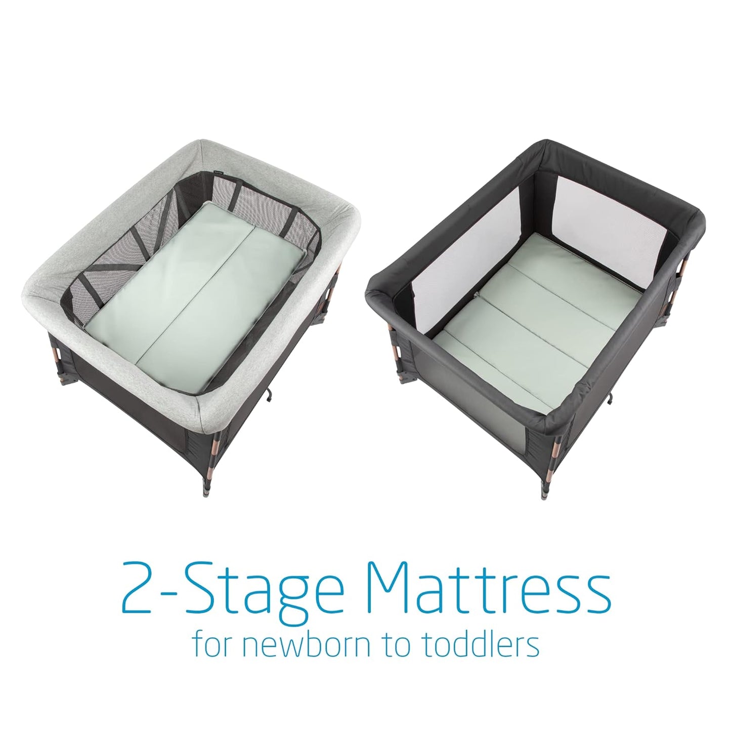 Maxi-Cosi Swift Baby Playard with Mat, Baby Playpen, Play Yard with Bassinet, Portable Playpen for Babies and Toddlers, Classic Oat