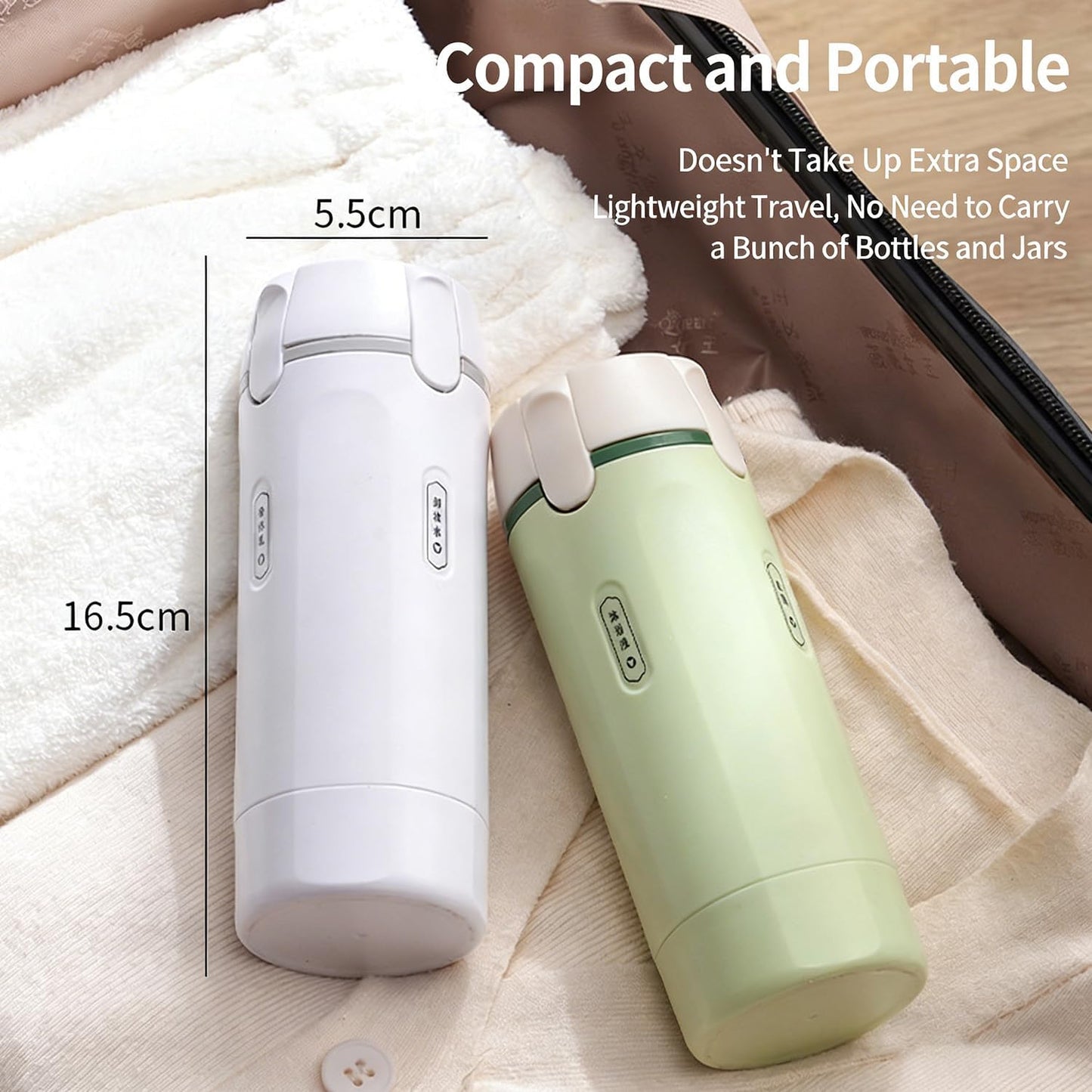 4 in 1 Travel Dispenser Bottle, 4 Pack 30ML Refillable Travel Formula Dispenser Bottles Pump, for Toiletries, with Scale Label Shampoo Lotion Conditioner Cream Storage (Green*2)