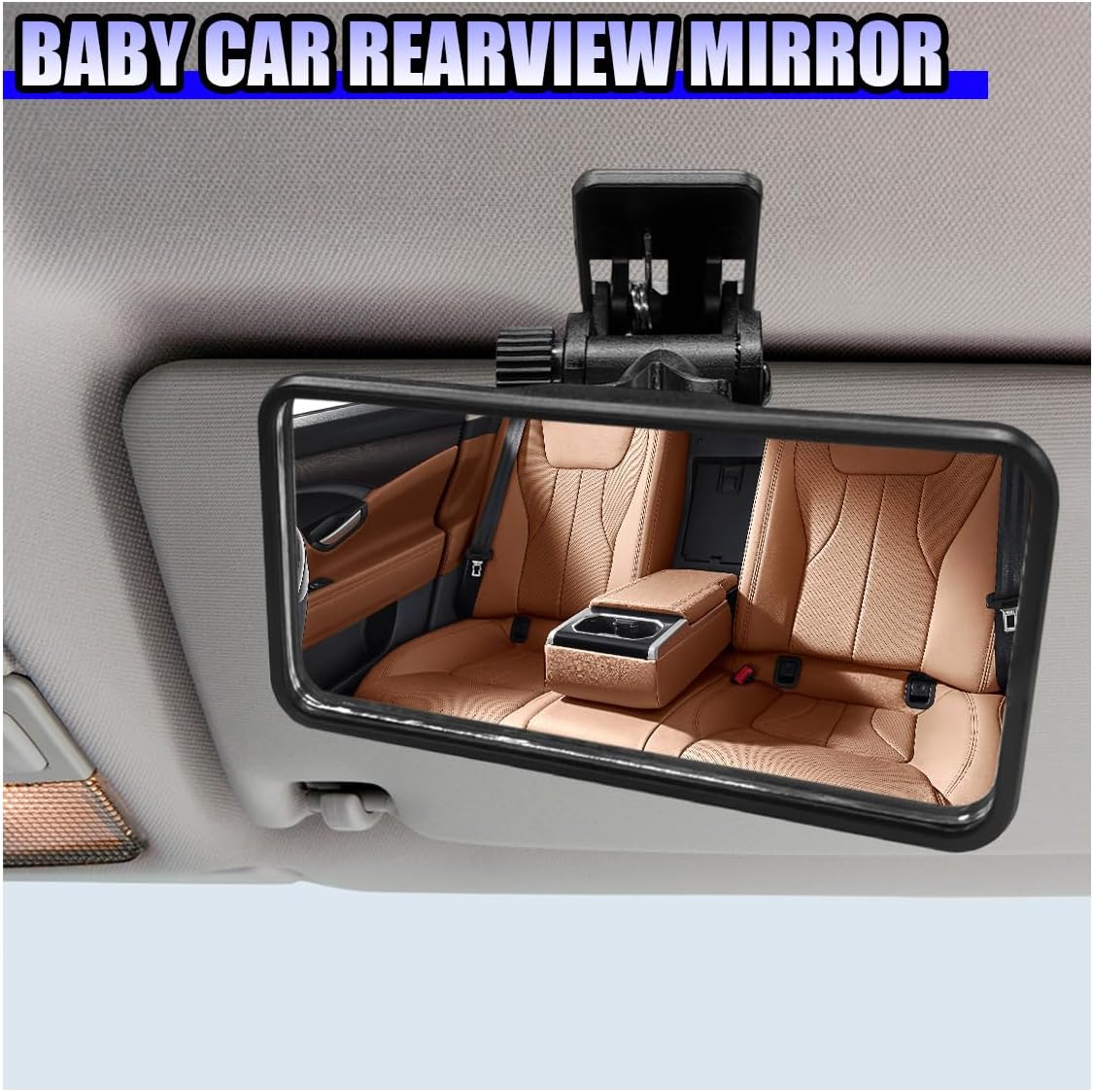 YoRise Car Mirror for Baby, Clip-on Wide Angle Rear View Convex Mirrors, Car Seat Mirror for Baby Rear Facing, 360° Adjustable Car Seat Mirrors for Viewing Infant Toddler Child (Sucker)