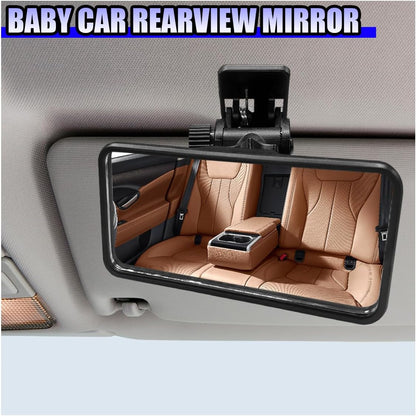 YoRise Car Mirror for Baby, Clip-on Wide Angle Rear View Convex Mirrors, Car Seat Mirror for Baby Rear Facing, 360° Adjustable Car Seat Mirrors for Viewing Infant Toddler Child (Sucker)