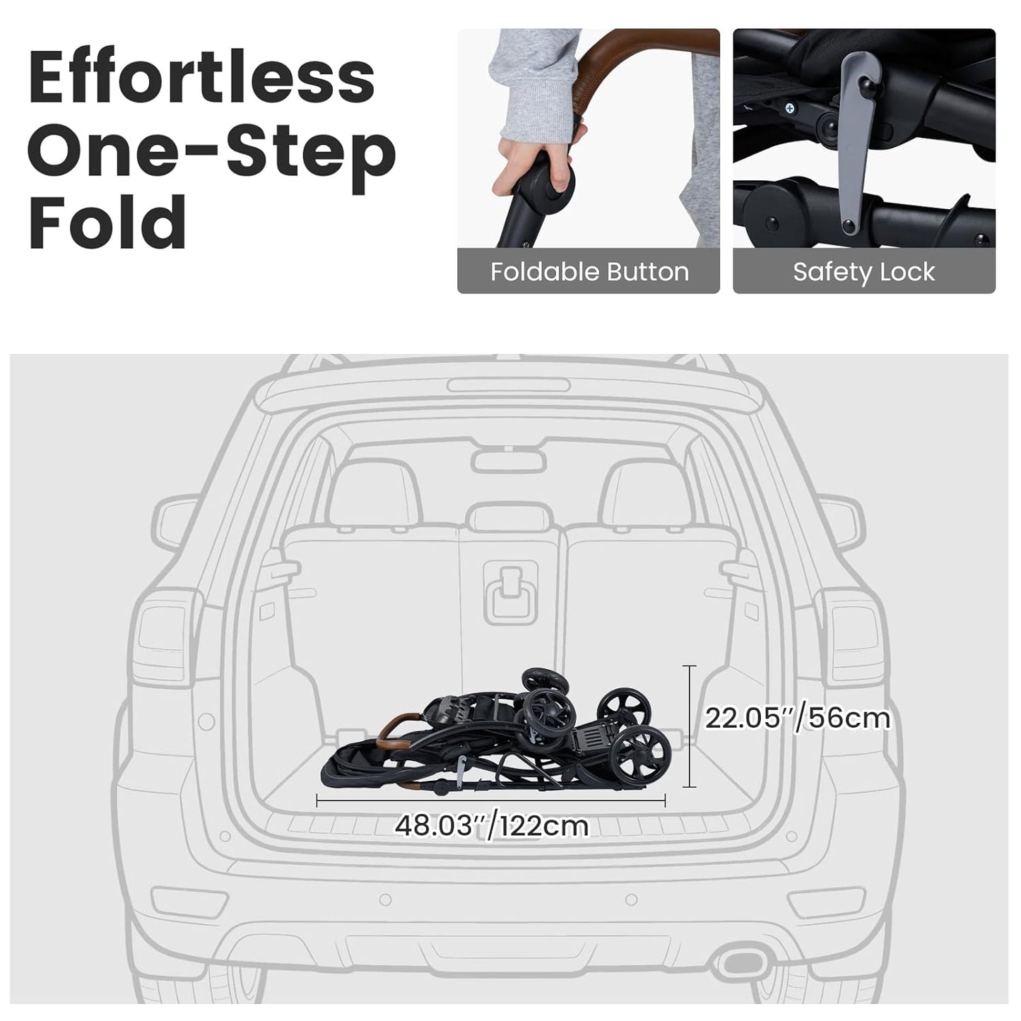 INFANS Sit and Stand Double Stroller, Foldable Tandem with Standing Platform Reclining Backrest, Adjustable Handlebar and Footrest, Storage Basket 5-Point Harnesses, Baby Pushchair for Toddlers