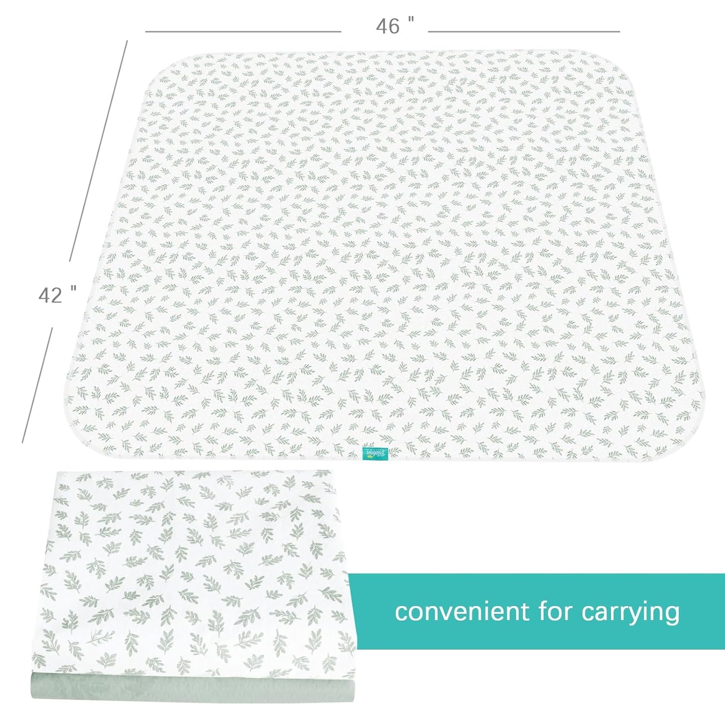 Splat Mat 2 Pack for Under High Chair & Arts & Crafts & Eating Mess, Waterproof 42''×46'' Baby Playtime Anti-Slip High Chair Mat for Floor or Table, Reusable & Portable Splash Mat