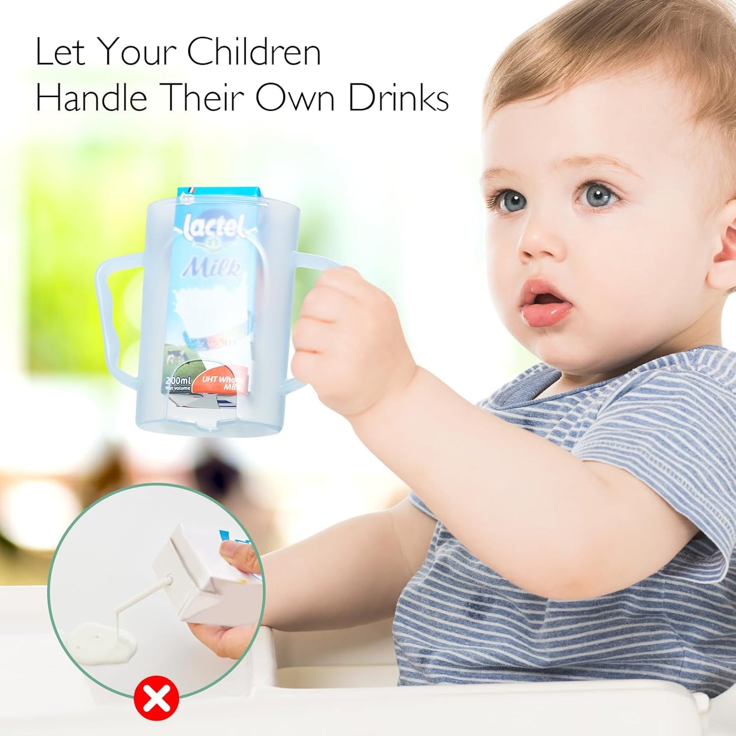 Momcozy Baby Pouch Holder No Squeeze, Baby Food & Juice Box Holder, Mess-Free, Easy Grip for Self-Feeding, BPA-Free & DEHP-Free, Must-Have for Babies, Green
