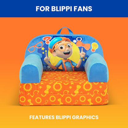 Delta Children - Cars Cozee Buddy Flip-Out Kids Chair, Blue