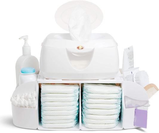 Munchkin® Diaper Change Organizer, Green/white
