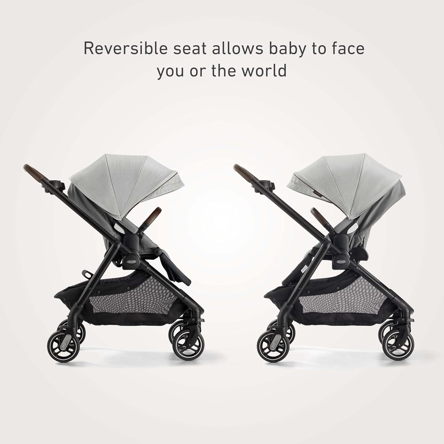 Graco Merge 360 Baby Stroller - Front and Rear 360-Degree Rotating Wheels Infant Stroller for Easy Gliding and Tight Turns, Quick 1-Button Push Folding Stroller, Great Gift for New Parents