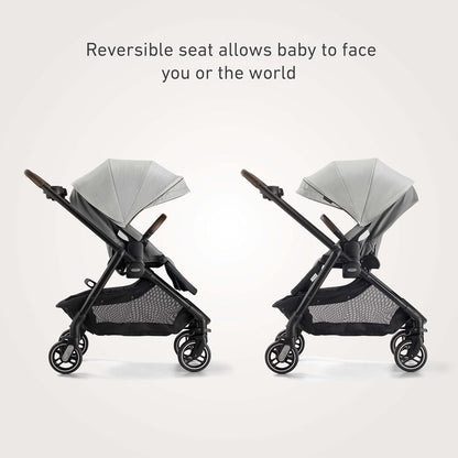 Graco Merge 360 Baby Stroller - Front and Rear 360-Degree Rotating Wheels Infant Stroller for Easy Gliding and Tight Turns, Quick 1-Button Push Folding Stroller, Great Gift for New Parents
