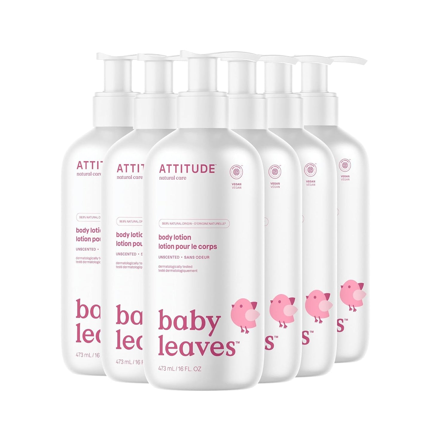 ATTITUDE Baby Lotion, EWG Verified Moisturizer, Dermatologically Tested Moisturizing Cream, Vegan and Cruelty-Free, Pear Nectar Scent, 8 Fl Oz