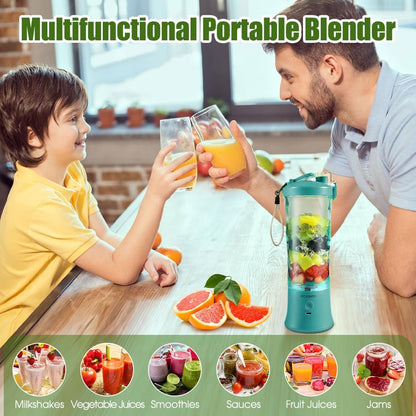Portable Blender for Smoothies, Freshly Squeezed Juices, Milk shakes and Baby food, 20 oz BPA Free, Suitable for Outdoor Sports, Family, Travel. （Black）