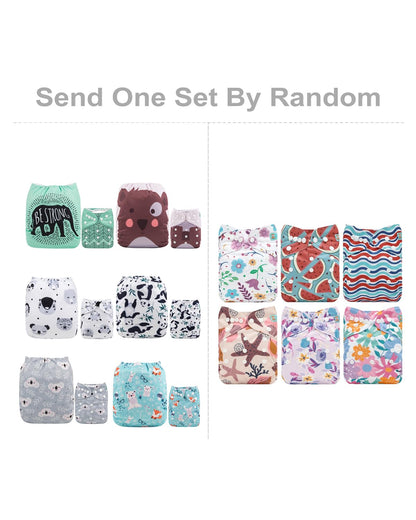 ALVABABY 12pcs Microfiber Inserts,Soft Cloth Diaper Liner,3-Layer Absorbent Inserts,Reusable for Baby Cloth Diapers 12T