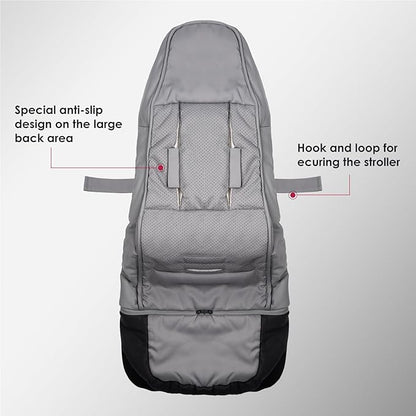 Universal, Weather-Proof, Warm Stroller Footmuff | Extendable Winter Cover | Adjustable Buckle | Stroller Bunting Bag | CosyDiary Stroller Accessories | Stroller Cover