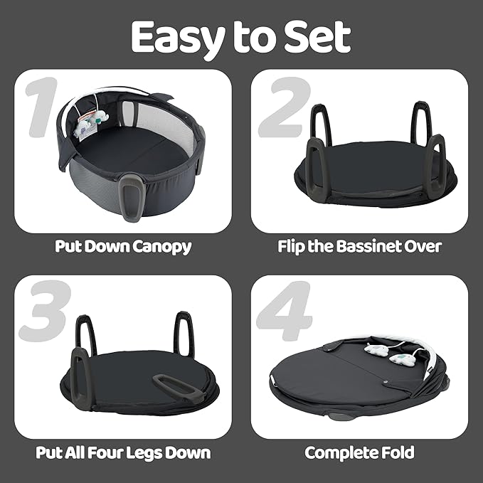 Pamo babe Portable Bassinet and Play Space Baby Dome Travel Crib for Newborn