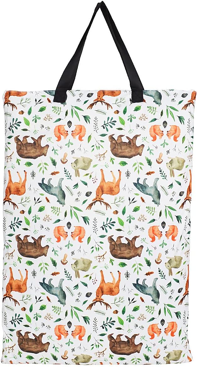 Large Hanging Wet/Dry Cloth Diaper Pail Bag for Reusable Diapers or Laundry