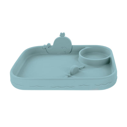 Nuby Animal Friend Silicone Round Bowl - Toddler Bowl - 6+ Months - Pink Whale Bowl