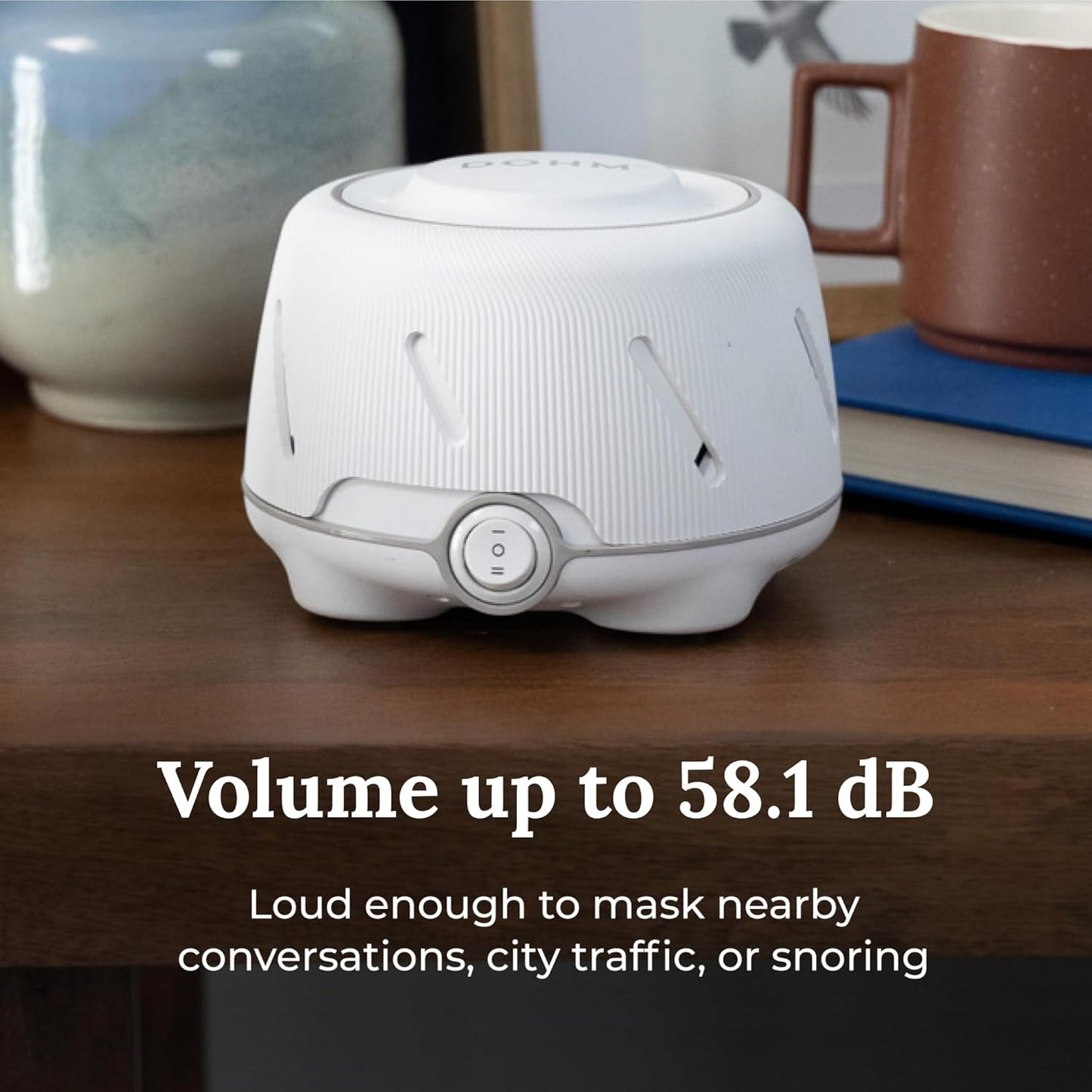 Yogasleep Dohm (White,Pink) The Original White Noise Machine, Relaxing Natural Sound From a Real Fan, Noise Cancelling For Office Privacy, Sleep Aid For Adults & Baby, Travel Size Pink Noise Machine