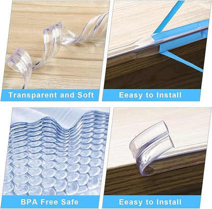 Corner Protector Baby Proofing,Clear Corner Protectors,Furniture Corner Guard & Edge Safety Bumpers, 16.4(5M) Soft Edge Protector with Upgraded Pre-Taped Strong Adhesive for Furniture&Sharp Corners
