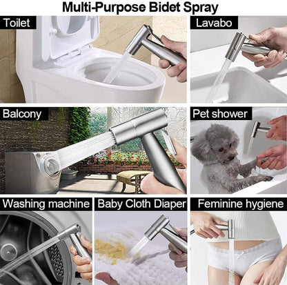 Handheld Bidet Sprayer for Toilet Handheld Sprayer Kit Toilet Sprayer Attachment for Toilet Handheld Bidet Cloth Diaper Sprayer Set Muslim Shower Toilet Sprayer