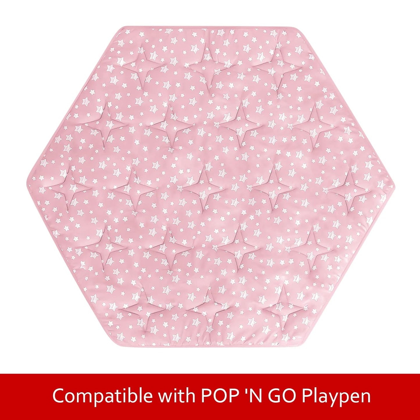 Octagon Playpen Mat Grey, Non Slip 8 Panel Playpen Mattress Mat Fits Regalo Extra Large Play Yard and hiccapop XL 69" Baby Playpen, Grey Star Octagon Playard Pad