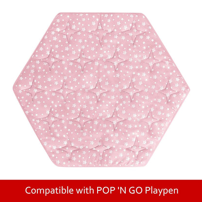 Octagon Playpen Mat Grey, Non Slip 8 Panel Playpen Mattress Mat Fits Regalo Extra Large Play Yard and hiccapop XL 69" Baby Playpen, Grey Star Octagon Playard Pad