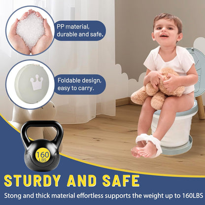 SunnySmile portable, foldable potty seat for toddler, Training Toilet Seat Emergency Toilet for Car, Camping, Outdoor, indoor (grey, small)