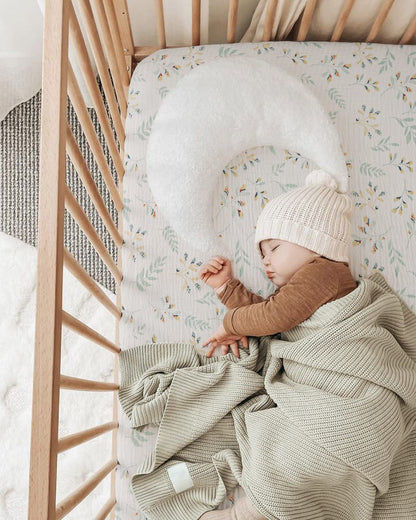 Blissful Diary Muslin Bassinet Sheets for Baby Girls Boys, Boho Soft Cotton Fitted for Oval Hourglass Rectangle Mattress, 2 Pack(Sunshine&Brown)