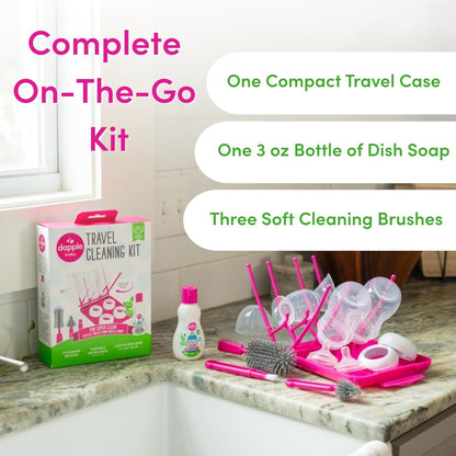 Dapple Baby Fragrance Free Bottle & Dish Soap - (3 Pack) 16.9 fl oz - Cleans Baby Bottles, Sippy Cups, Pacifiers, Breast Pumps, & More - Gently Removes Milk Film & Odors - Includes 1 Pump