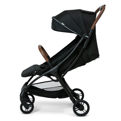 Jeep Altitude Compact Travel Stroller by Delta Children Greenguard Gold, Easy One Hand Fold, Lightweight, Extendable Canopy with Peek-a-Boo Window, Reclining Seat, 4 Wheel Suspension, Olive Green