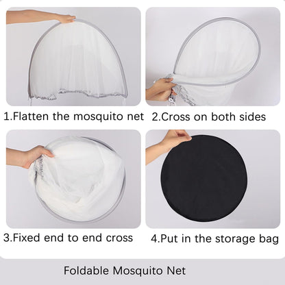 Akiky Portable Bassinet Bedside Sleeper Cover Semi-Sunshade Mosquito Net for Baby Infant Bed Sleeper Cover Mesh Net with Zip-up Window(Gray)