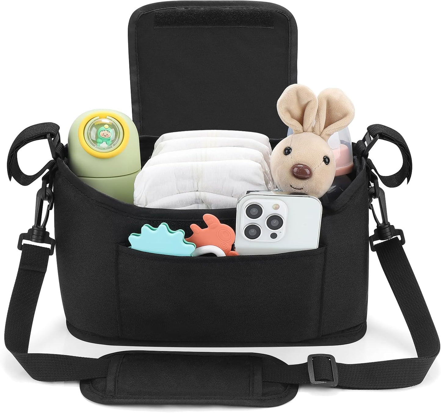 Accmor Universal Stroller Organizer, Stroller Bag Caddy Organizer, Stroller Organizer Accessories for Uppababy, Baby Jogger, Nuna, Doona, Britax Strollers