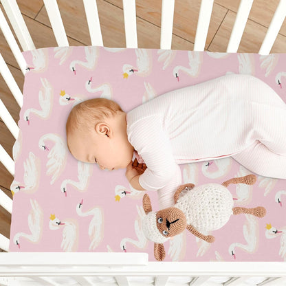 Fitted Crib Sheets Turtle Sea Horse Stretchy Portable Playard Sheets for Baby Toddler, Breathable Soft Mini Crib Mattress 39 x 27 in for Boys and Girls