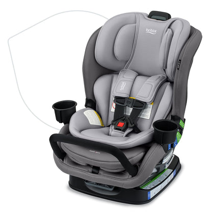 Britax Poplar S Convertible Car Seat, 2-in-1 Car Seat Extended Rear Facing, 17” Slim Car Seat Design with Fast & Easy ClickTight Installation, Anti-Rebound Bar & SafeWash Fabrics — Cowmooflage