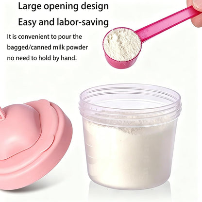 4 Layers Baby Milk Powder Formula Dispenser on The go, Baby Formula Containers for Travel, Formula Holder Mixer, Baby Feeding Snack Storage Container, Portable, Stackable, Non-Spill, BPA-Free