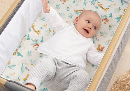 Tutti Bambini Premium Bassinet Sheets (2 Pack) - Soft & Breathable Bamboo Jersey, Double-Strength Bedside Sleeper Sheets, Fits Mattresses from 20.8 x 31.5 in to 23.6 x 35.4 in (Our Planet)