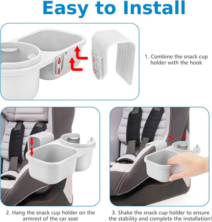 Accmor Child Cup Holder Snack Tray for Convertible Car Seats, Universal Child Cup Holder Compatible with Most Baby Car Seat Models