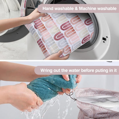 Wet Dry Bags 2-Pack with Cute Dolphin Print - Waterproof Travel Organizer for Swimming Pool Beach Gym Baby Cloth Diapers Swimwear with Dual Zippers