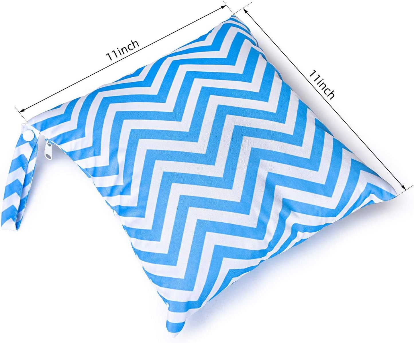 Wet Dry Bags 2-Pack with Cute Dolphin Print - Waterproof Travel Organizer for Swimming Pool Beach Gym Baby Cloth Diapers Swimwear with Dual Zippers