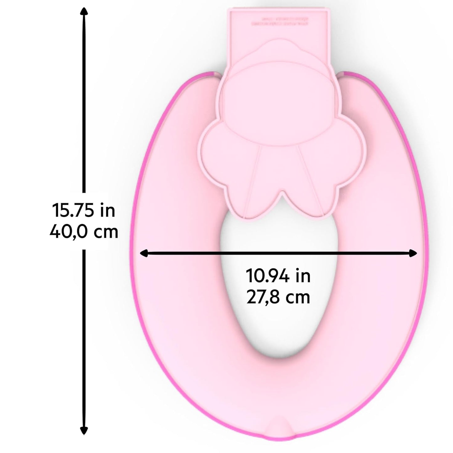 Bright Starts Disney Baby Minnie Mouse Flip & Sit Potty Training Seat, Attaches to Toilet Securely, Space Saving Design Fits Most Toilets