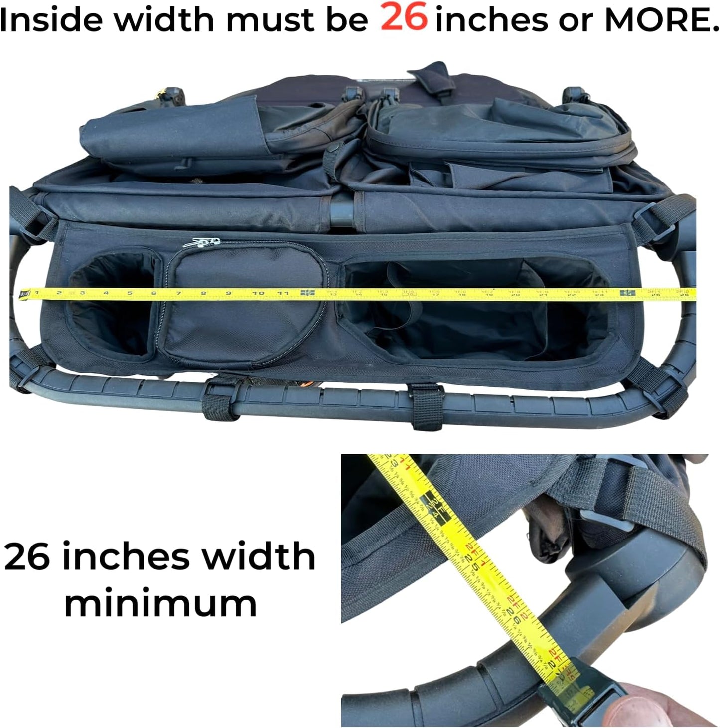 Double Stroller Organizer for Bob Duallie and Baby Jogger City Mini GT With Purse and Insulated Pocket.