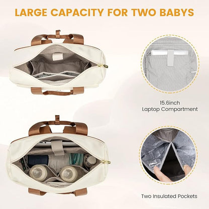 LOVEVOOK Diaper Bag Backpack,Diaper Tote Bag with Insulated Pockets,Baby Bag for Girl Boy with Changing Pad,Large Baby Diaper Bag with Pacifier Case,Anti-Theft Travel Backpack for Women