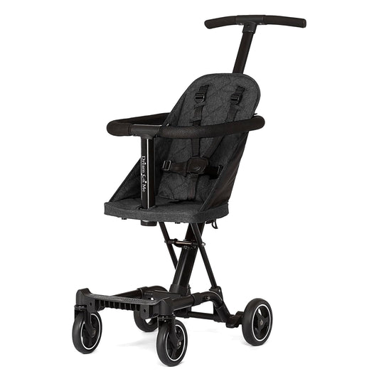 Dream On Me Coast Rider Travel Stroller, Lightweight & Compact Baby Stroller, Theme Park Approved, Book-Folding Design, Adjustable Handle, Soft-Ride Wheels, Converts to Rider & Scooter - Pink