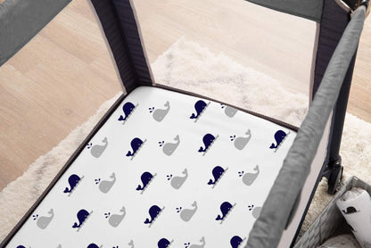 TL Care 100% Natural Cotton Fitted Pack and Play Sheet 39" x 27" - Soft & Breathable Pack N Play Sheet for Playpen, Playard & Mini Crib Mattress, Alphabet, for Boys & Girls